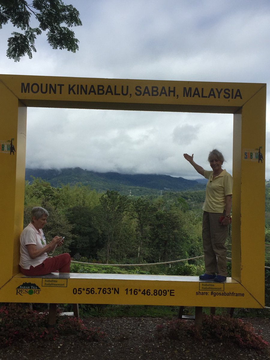 oryluvie's tweet photo. The sign said Share your pictures ⁦@sabahtourism⁩ so although the mountain was shrouded in heavy cloud it seems only right - just to prove we were there! https://t.co/AQuxIao8e3