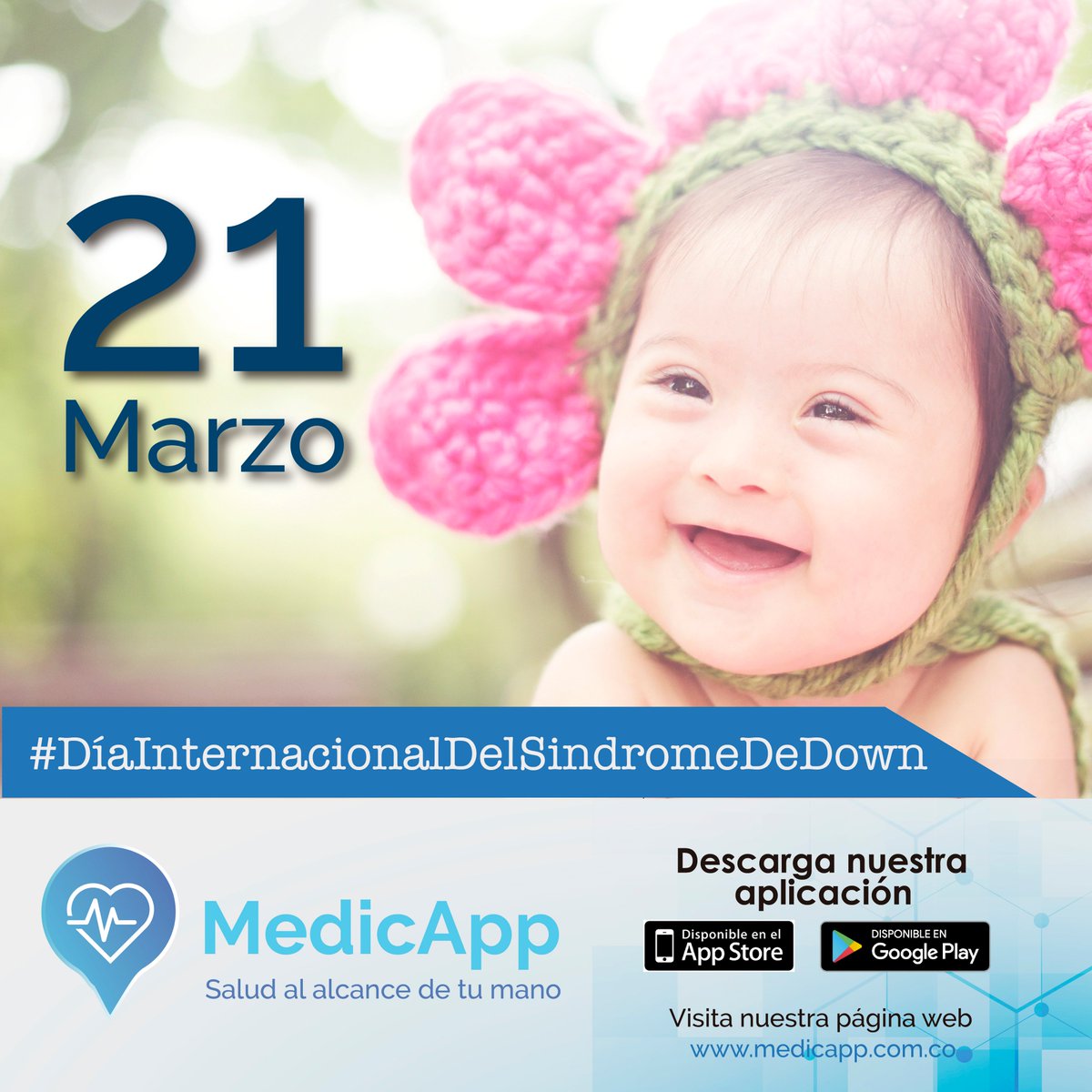 MedicAppSalud's tweet photo. ¡Un cromosoma extra te hace extraordinario! 🤗#DíaInternacionalDelSíndromeDeDown La fecha promueve “la conciencia pública” sobre ese trastorno genético que afecta a una en cada 1.000 personas en el mundo. #LaInclusiónHaceLaDiferencia
#MedicApp Whats App https://t.co/KhUvCJuMrY https://t.co/mcb6Pjgc1H