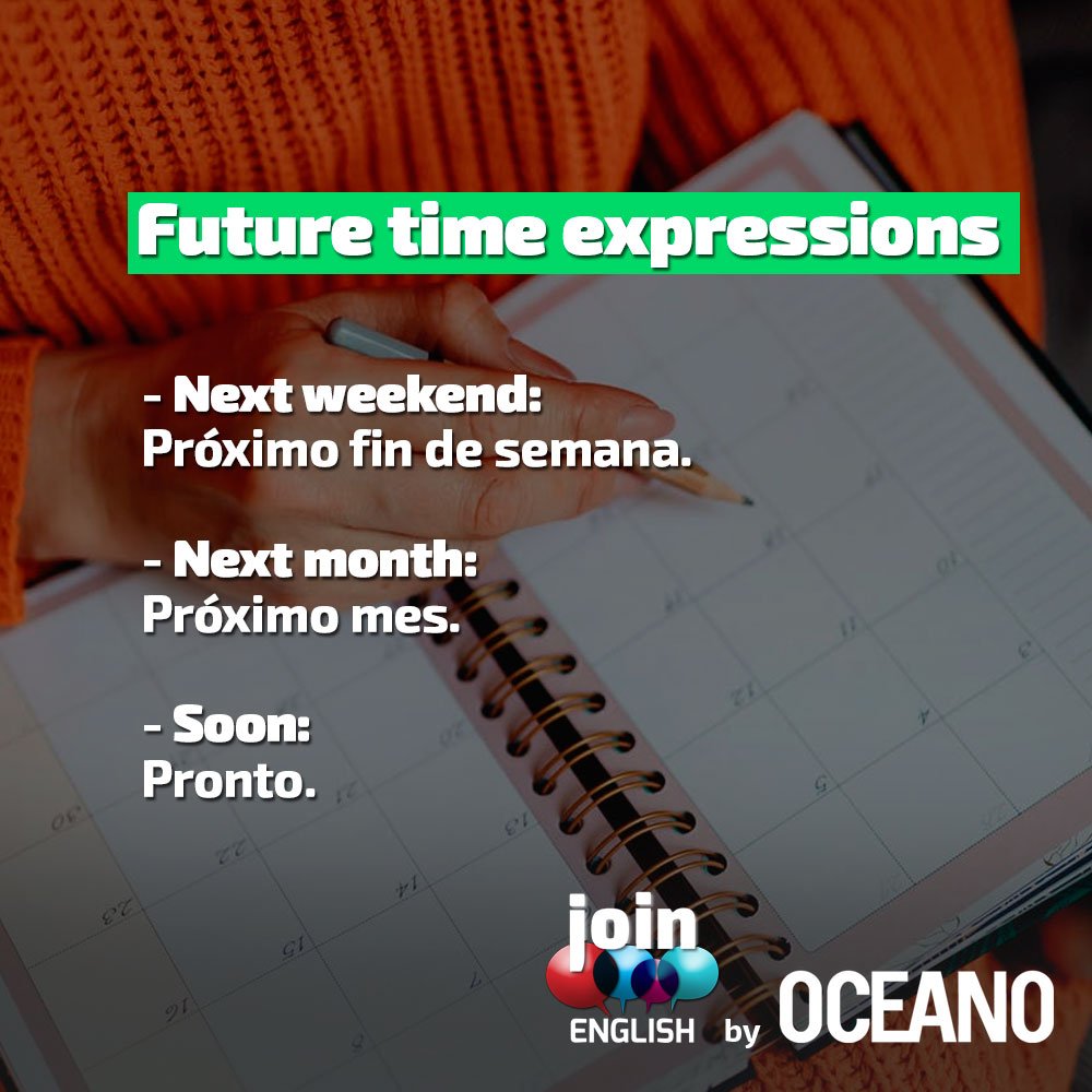 joinenglish_ec's tweet photo. En esta oportunidad es el turno de las expresiones de tiempo que puedes usar cuando hablas en futuro.
#JoinEnglish #Ecuador #English #AprendeconJoinEnglish https://t.co/qZb7tuCjzZ