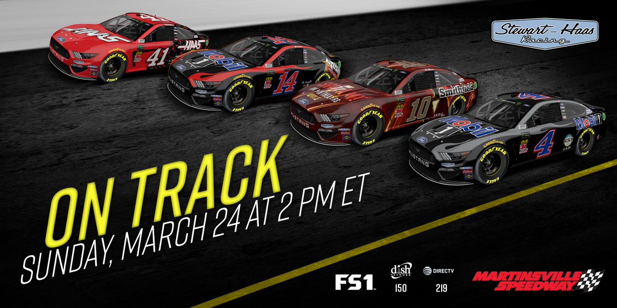 Haas Factory Team (@haasfactoryteam) on Twitter photo These Ford Mustangs just look fast! ππ¨ We can't wait to see them on track this weekend at <a href="/MartinsvilleSwy/">Martinsville Speedway</a>. Reply with a GIF of the driver you'll be rooting for in Sunday's race.
There's still time to get your tickets! π Head over to NASCAR.com/Tickets today.
#SHRacing These Ford Mustangs just look fast! ππ¨ We can't wait to see them on track this weekend at <a href="/MartinsvilleSwy/">Martinsville Speedway</a>. Reply with a GIF of the driver you'll be rooting for in Sunday's race.
There's still time to get your tickets! π Head over to NASCAR.com/Tickets today.
#SHRacing
