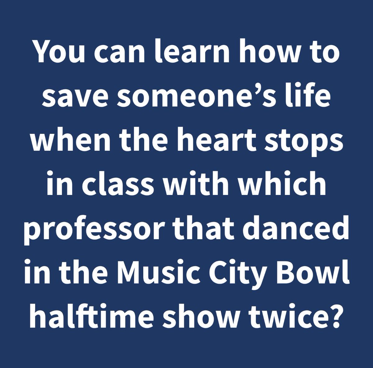 MMCSportsMed's tweet photo. ‼️🔍 6️⃣ ‼️

Keep an 👀 out for this professor somewhere on campus! 🕵️‍♀️🕵️‍♂️

#NATM #ATforthewin #ATsAreHealthCare https://t.co/ul0VDIGbhk