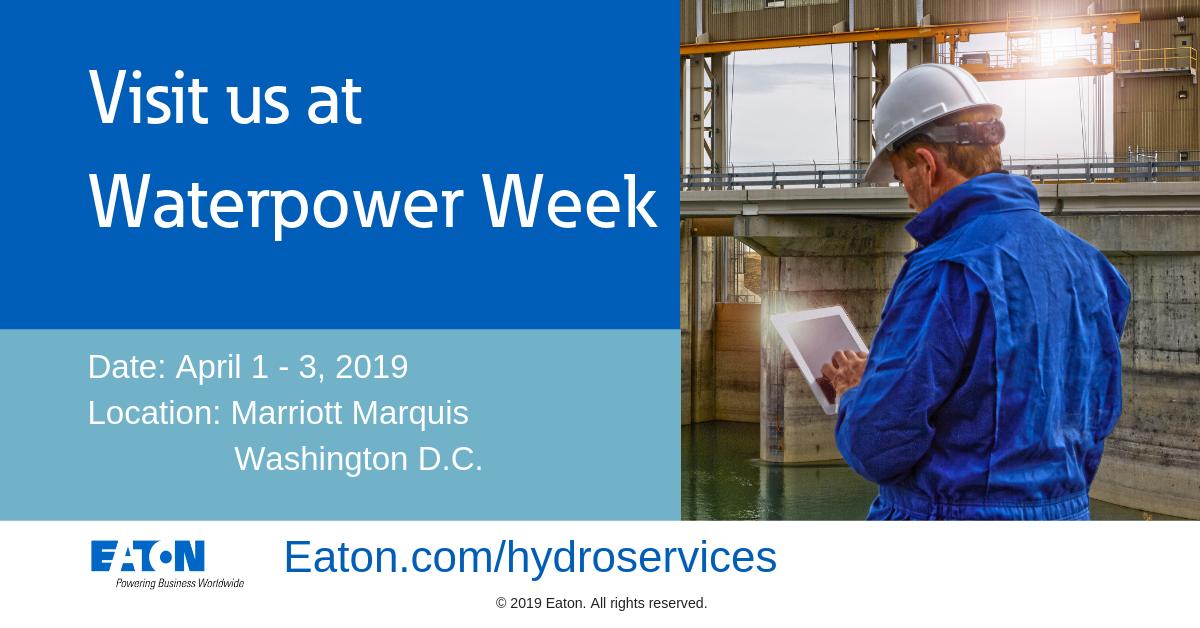 ETN_Electrical's tweet photo. We can help breathe new life into your aging hydro plant. Preview our offerings at https://t.co/AvkJwi1DgA, and visit us during #WaterpowerWeek at table five to learn how. #etnservices https://t.co/6io9rJU3Cu