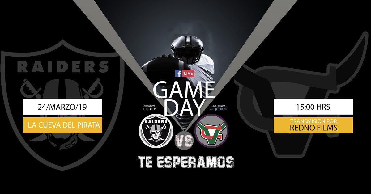 Te esperamos o sigue la transmisión en vivo  juvenil A  <a href="/Raidersarboleda/">Raiders arboledas</a> vs <a href="/VAQUEROSXOCHIM1/">VAQUEROS XOCHIMILCO</a> cuarta jornada @FADEMACoficial <a href="/LasArboledasMex/">Arboledas</a> <a href="/ValleDoradoMX/">Valle Dorado MX</a> <a href="/LasArboledas/">Las Arboledas</a> <a href="/SoyLasArboledas/">LasArboledas</a> <a href="/ValleDorado_Tla/">Valle Dorado</a>