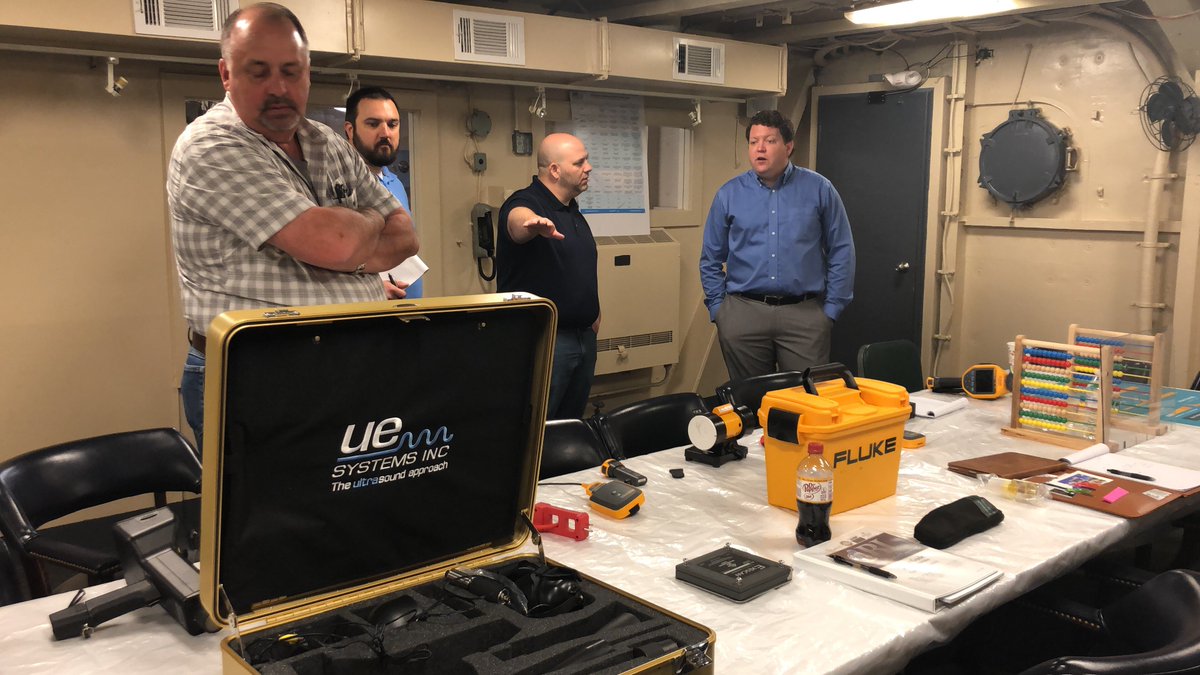 EruditioLLC's tweet photo. Today our #iBL students are getting to play with the predictive and precision maintenance tools from our friends at @UE_Systems, @FlukeCorp, @Exiscan Infrared Windows, @SimploJar and @LudecaInc.
#Reliability
#EruShip https://t.co/jt4DpwjFbZ