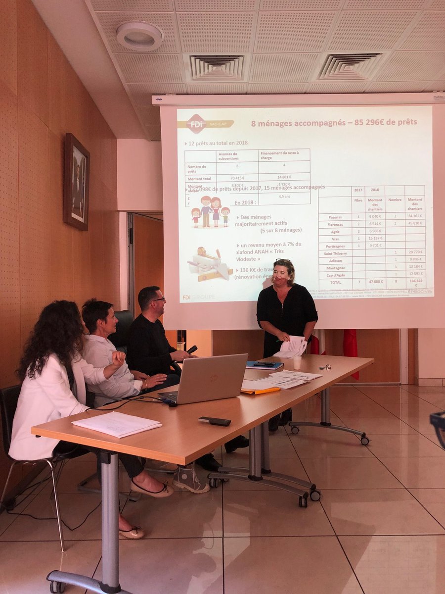 FDI_Groupe's tweet photo. #FDI_SACICAP participe ce jour à #Bessan au bilan 2018 des actions de #rénovation du parc privé sur l'Agglomération Hérault Méditerranée.
En 2018 FDI SACICAP a délivré sur ce territoire 12 prêts d'avances de subventions et de reste à charge pour un montant total de 87 296€ https://t.co/E1NbfE7PGN
