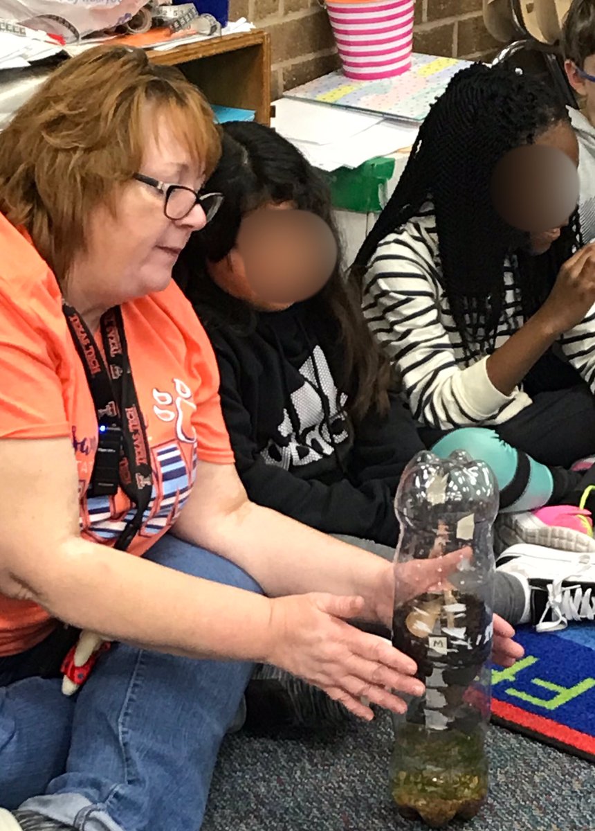 DeeMock's tweet photo. @CFISDScience @HorneElementary Learning about plant &amp; animal structures and function! Eco-columns fun! https://t.co/kjdGpTA3MG