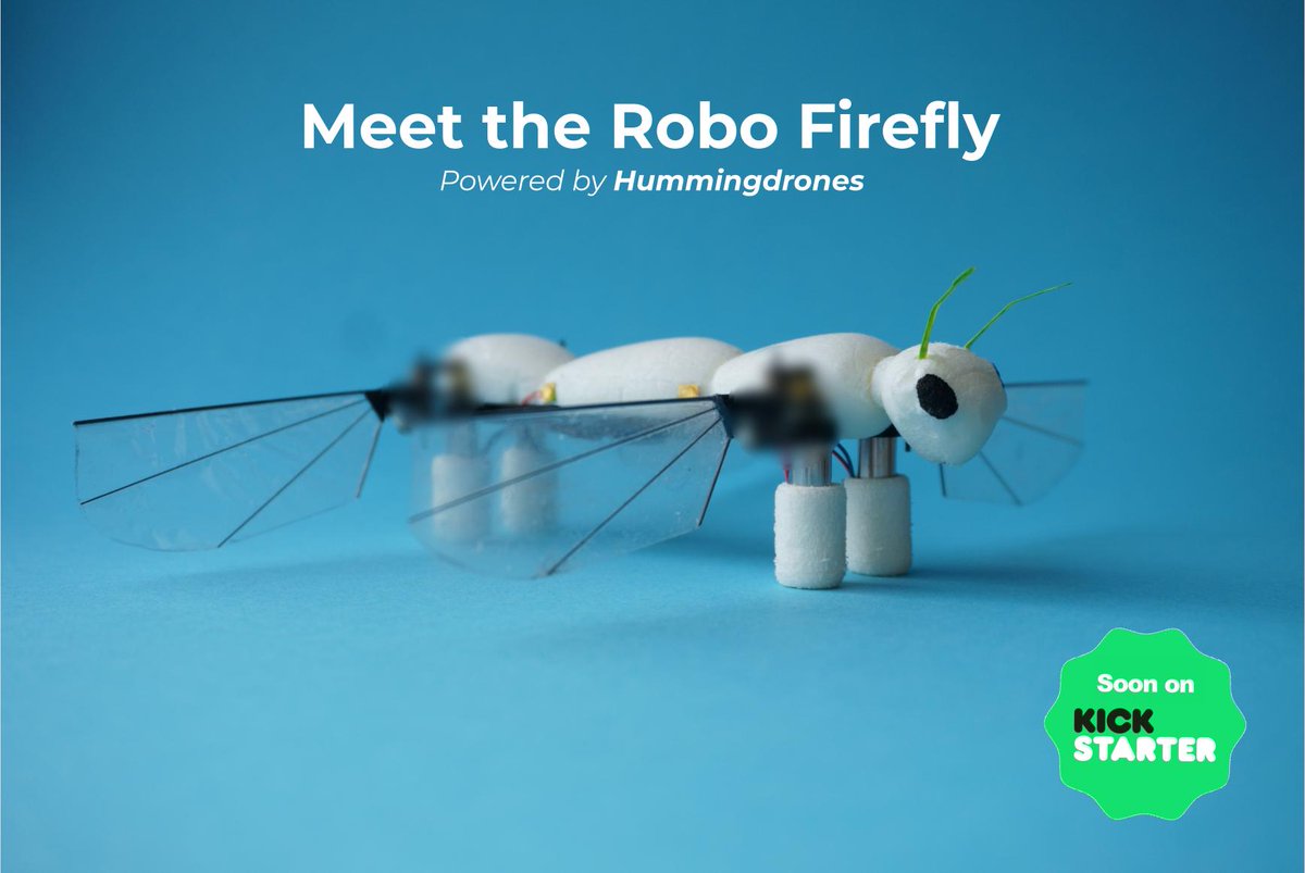 Hummingdrones1's tweet photo. The past month we have been very busy finalizing the design of the Robo Firefly, taking into account the remarks of our community. So, without further ado, we present: the Robo Firefly 2.0. #hummingdrones #Kickstarter https://t.co/LR5IlLnEST