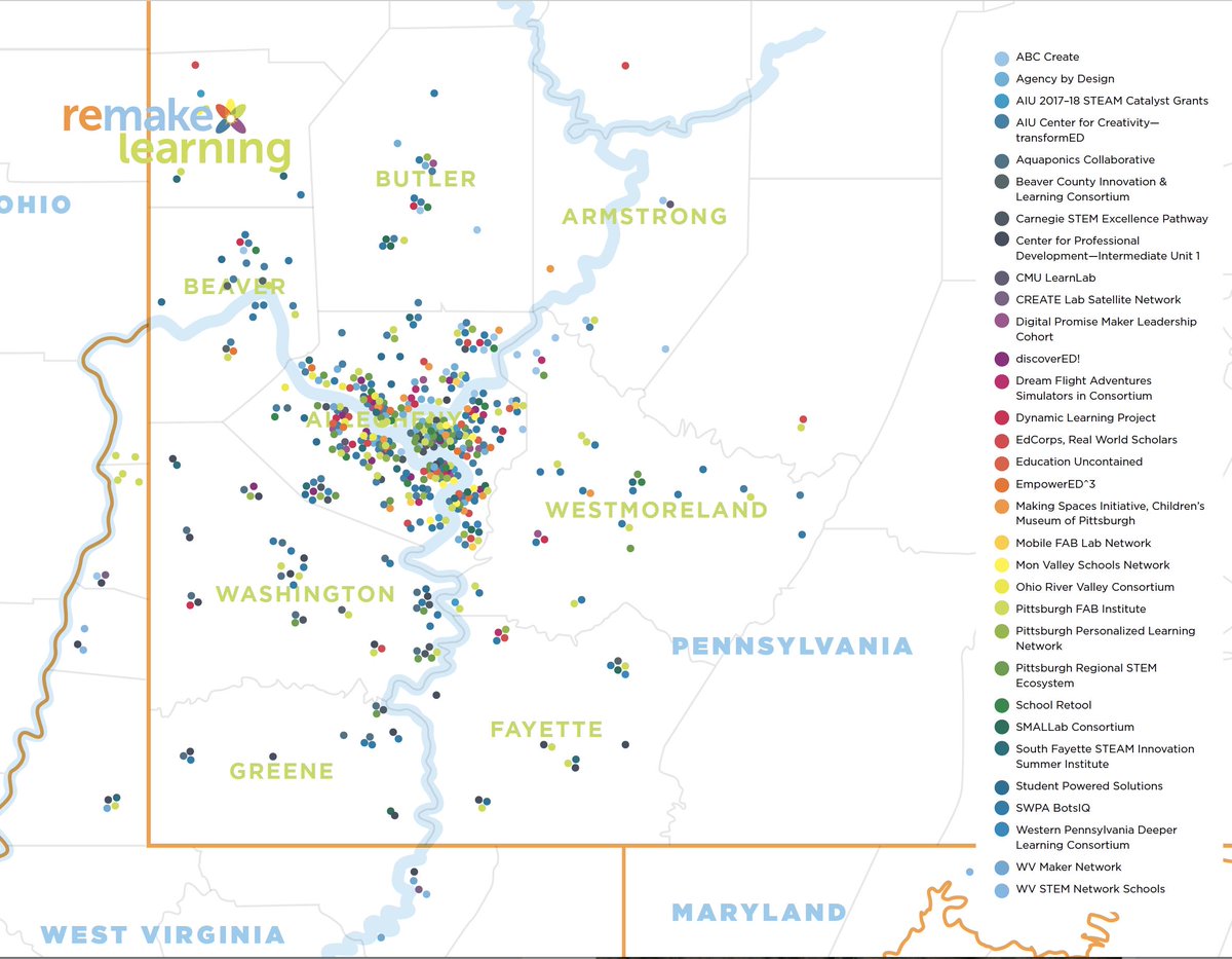 greggbehr's tweet photo. Why might schools participate in networks? "Networks provide inspiring examples and practical ways to innovate education." @Getting_Smart | https://t.co/gE9itVtoiA | Take a look at the many educator-led, peer-learning consortia across @remakelearning https://t.co/P49WP32d1v