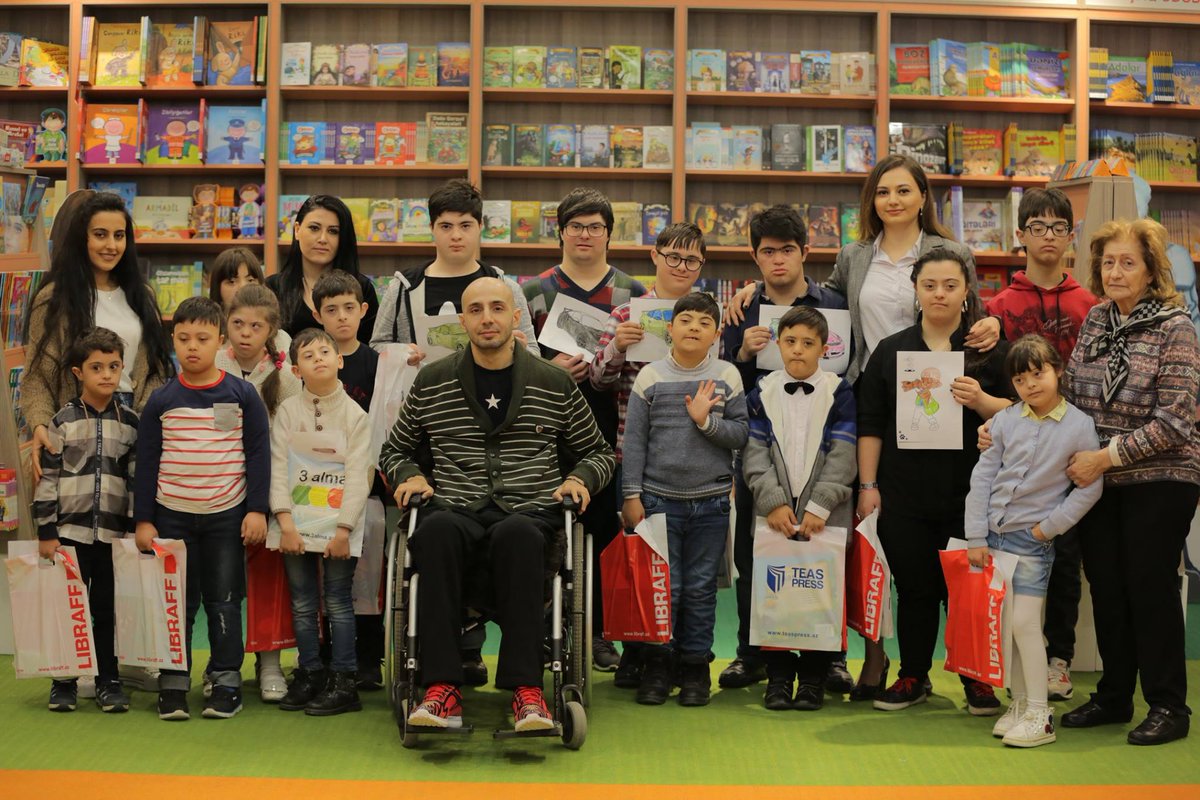 UNinAzerbaijan's tweet photo. To celebrate #WorldDownSyndromeDay ,@WHO in Azerbaijan organised a reading day with a group of children with #downsyndrome in #Baku, together with @libraff_az and #3alma publishing company with support of rehabilitation centres.  #DownSyndromeAwareness #LeaveNoOneBehind https://t.co/bbuWtbAB8Y