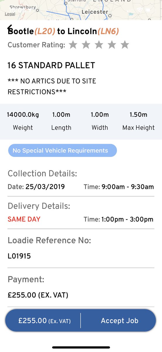loadie_app's tweet photo. New load available for collection and delivery on the 25th. Visit the app or email support@loadie.co.uk if you can help. https://t.co/oKIWryNGQM