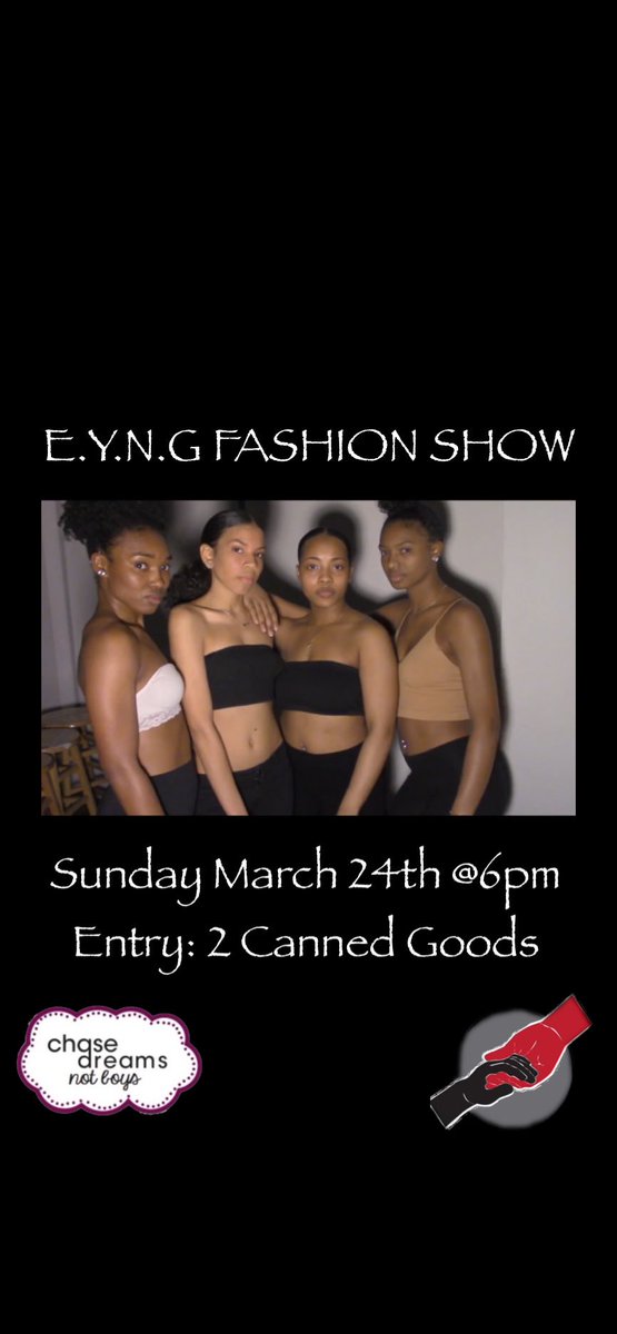 CDNB_ODU's tweet photo. Come out this SUNDAY for our fashion show with @trustodu . You don’t want to miss this! Entry fee is 2 canned goods. Music by @djaaythedj 
#odu https://t.co/jrzuT2uBFX
