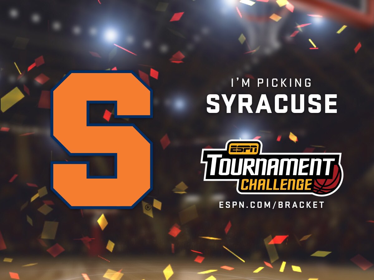 orangeKev's tweet photo. I picked Syracuse to win the National Championship. Who will you pick? #bracket https://t.co/w2d7EYGZGo https://t.co/RIFiJbm0n7