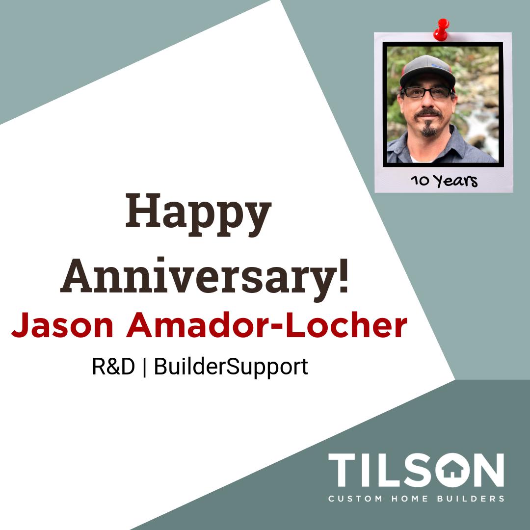 TilsonHomes's tweet photo. We're celebrating three anniversaries this week.  Happy Anniversary to Jason Amador-Locher, Nidia Vega, and Amy Williams. We're proud to have all of you as members of the Tilson family. Thank you for all you do to help our customers build their dream homes. https://t.co/OA5Tqttjb5