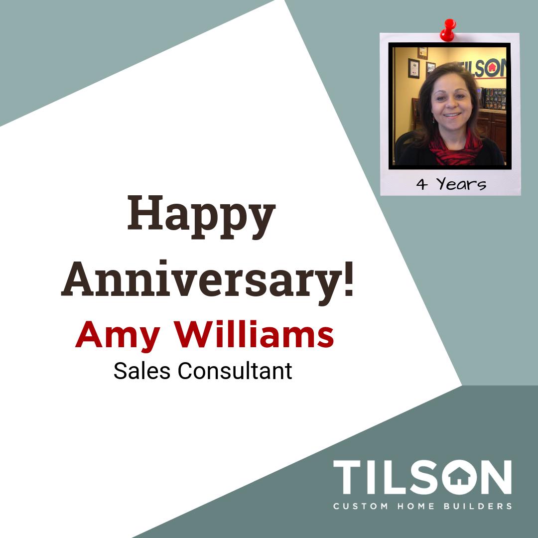 TilsonHomes's tweet photo. We're celebrating three anniversaries this week.  Happy Anniversary to Jason Amador-Locher, Nidia Vega, and Amy Williams. We're proud to have all of you as members of the Tilson family. Thank you for all you do to help our customers build their dream homes. https://t.co/OA5Tqttjb5