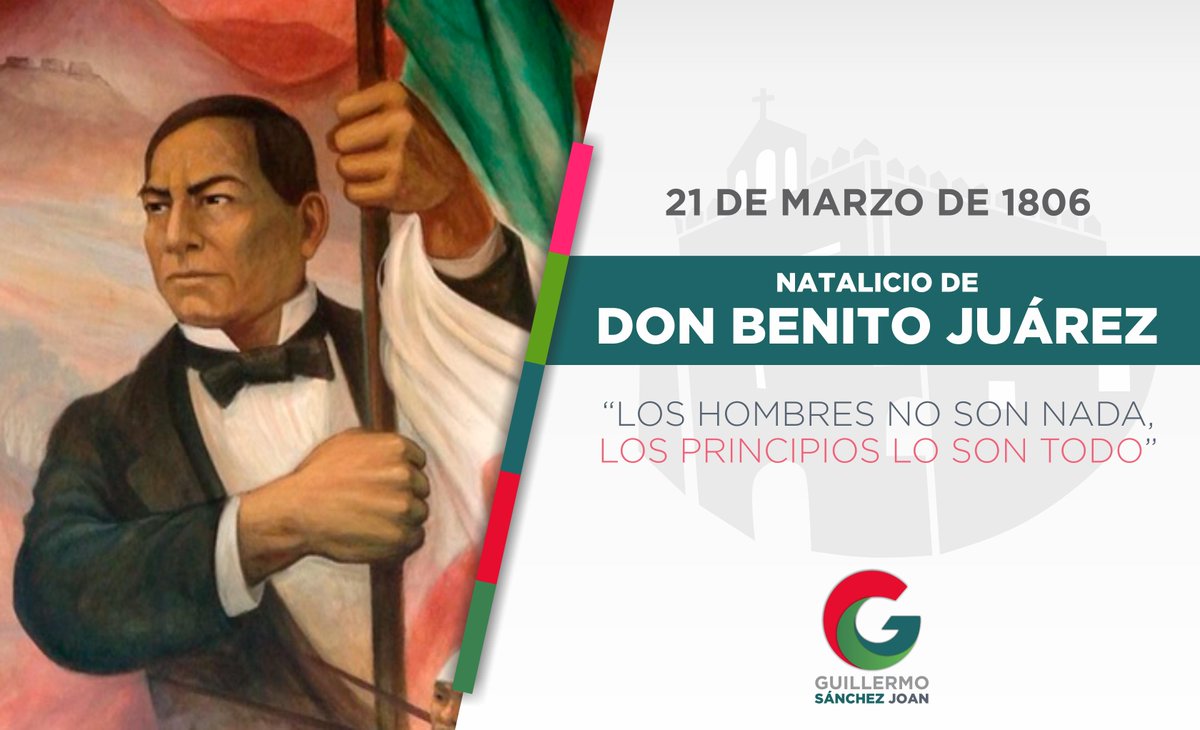 Guillermosjoan's tweet photo. Conmemoramos el natalicio de uno de los personajes más ilustres de nuestro país. La firmeza, determinación y perseverancia que caracterizaron a Don #BenitoJuárez, son cualidades que compartimos los mexicanos. Celebremos la vida del padre de la República #BeneméritoDeLasAméricas https://t.co/aVuWfJ8mHM