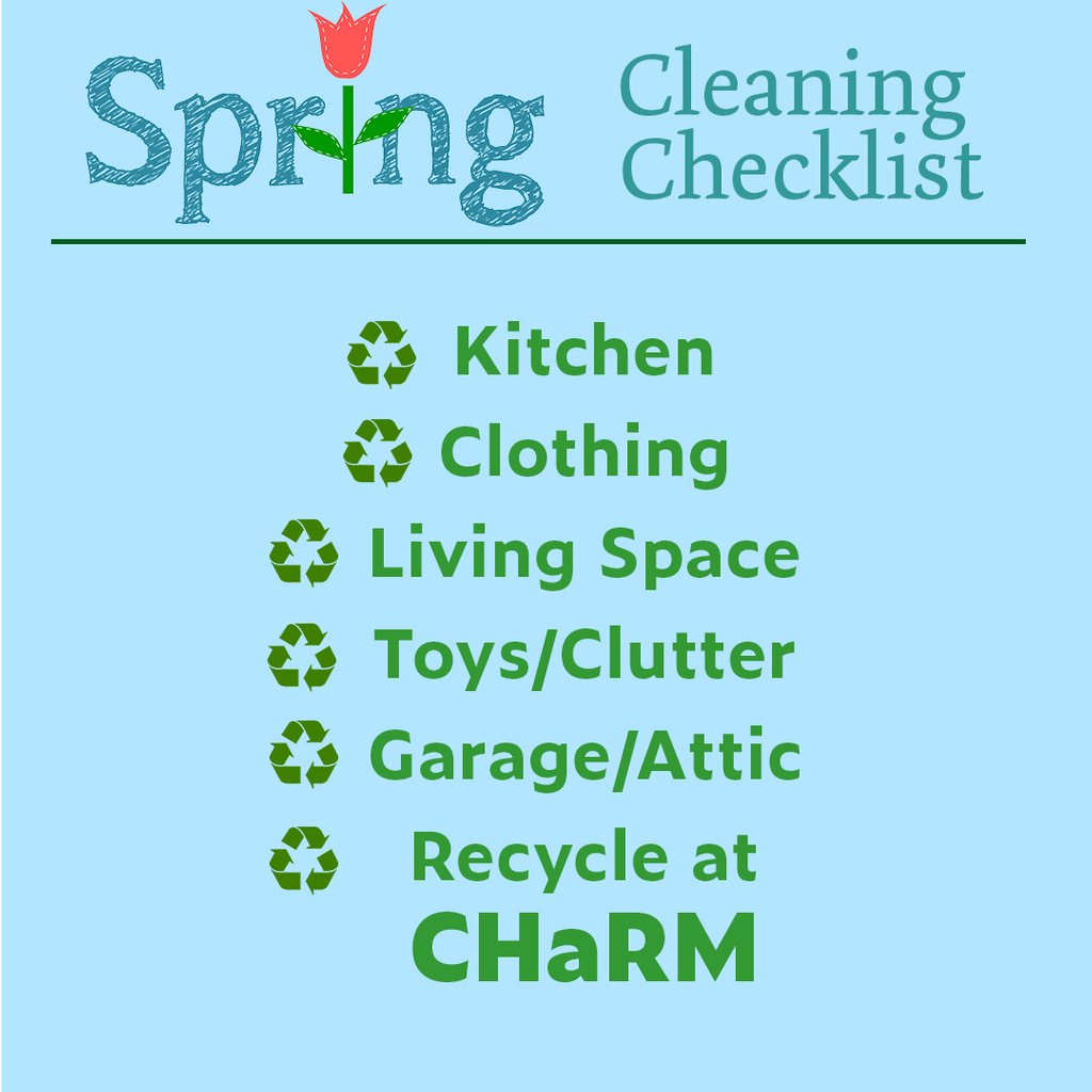 atlgreenpages's tweet photo. It’s that time of year again – Spring cleaning! CHaRM is here to help. We are your one stop shop for properly disposing of everything you come across while decluttering. We also work with America’s Thrift Stores for donation and textile recycling. #recycle #spring #declutter https://t.co/oGeYqrGpIG