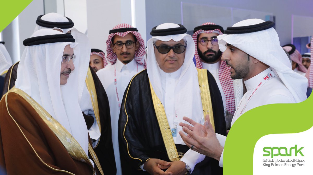 ksa_spark's tweet photo. Strengthening partnerships in the industrial energy ecosystem, #KSA_SPARK participated in the Middle East Oil &amp; Gas Show and Conference in the presence of the Energy City Development Company's Chairman Mr. Mohammad Al Qahtani, that took place in the Kingdom of Bahrain. #MEOS2019 https://t.co/wSdSmNlLv2