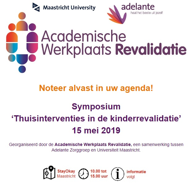 Onderstaand symposium met als thema 'Thuisinterventies in de kinderrevalidatie' wordt georganiseerd in het kader van mijn promotie. Graag tot dan! #kinderrevalidatie <a href="/AdelanteZorg/">AdelanteZorg</a> <a href="/CAPHRI_UM/">CAPHRI</a> <a href="/MaastrichtUMC/">Maastricht UMC+</a>