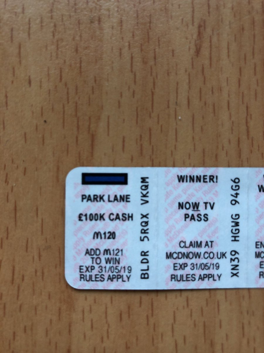 barsandmelidy's tweet photo. Anyone have M121 and we split 50/50?? #mcdonaldsmonopoly #mcdonalds https://t.co/Y4vZfkkzoC