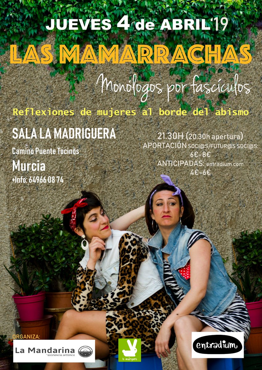 LaMandarinaPro's tweet photo. “No estoy aceptando las cosas que no puedo cambiar, estoy cambiando las cosas que no puedo aceptar" Angela Davis.
La Vane y La Sole, dos artistas de teatro, circo y de la misma vida, con más de 10 años en su carrera artística en diferentes compañías de circo y teatro. https://t.co/A0UDOqFfBg