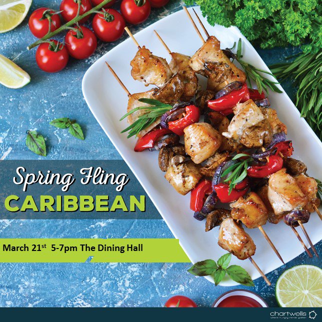 PC_EATS's tweet image. Getting Spring Fever? Well, we have a Spring inspired menu featured at The Main Dining Hall today. Celebrate Spring Fling with us! 3/21 5-7pm