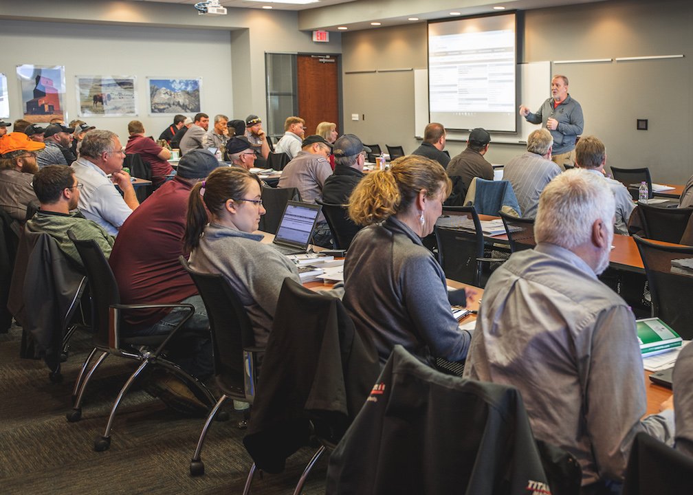 TitanCE's tweet photo. Titan is committed to keeping Our People and everyone around us safe. This starts with proper training. Yesterday we hosted our north region at our corporate office for DOT training. Thank you trainers and team members for your continued commitment to safety! #TitanTraining https://t.co/hLFf7PunJn