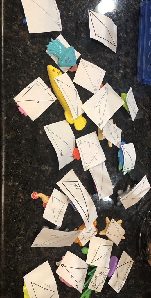 Fishing for triangles and classifying triangles based on their attributes! #fabin5 #reviewingvocab
