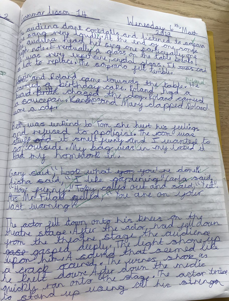 english_mastery's tweet photo. Thank you to @SwindonAcademy1 for hosting @miss_marcinko this week. One of our favourite things is seeing the written outcomes in students’ books. Here’s an example from a grammar lesson that is both accurate and imaginative! 😎 #year7 #MasteringWriting #grammar https://t.co/8RXe9X4VBm