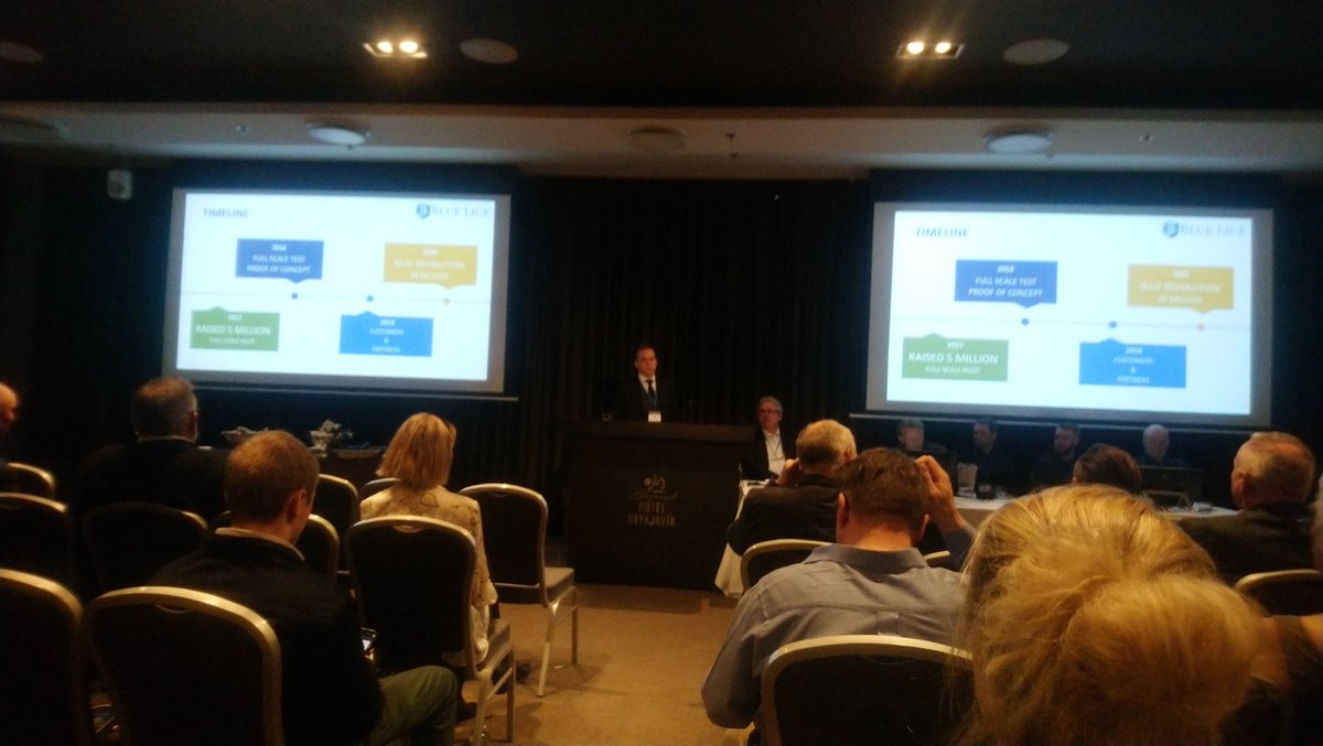 Lars-Kristian Opstad COO <a href="/blueliceAS/">Blue Lice</a> introduces Sea Lice Prevention @ the Icelandic Aquaculture Conference #Strandbúnaður