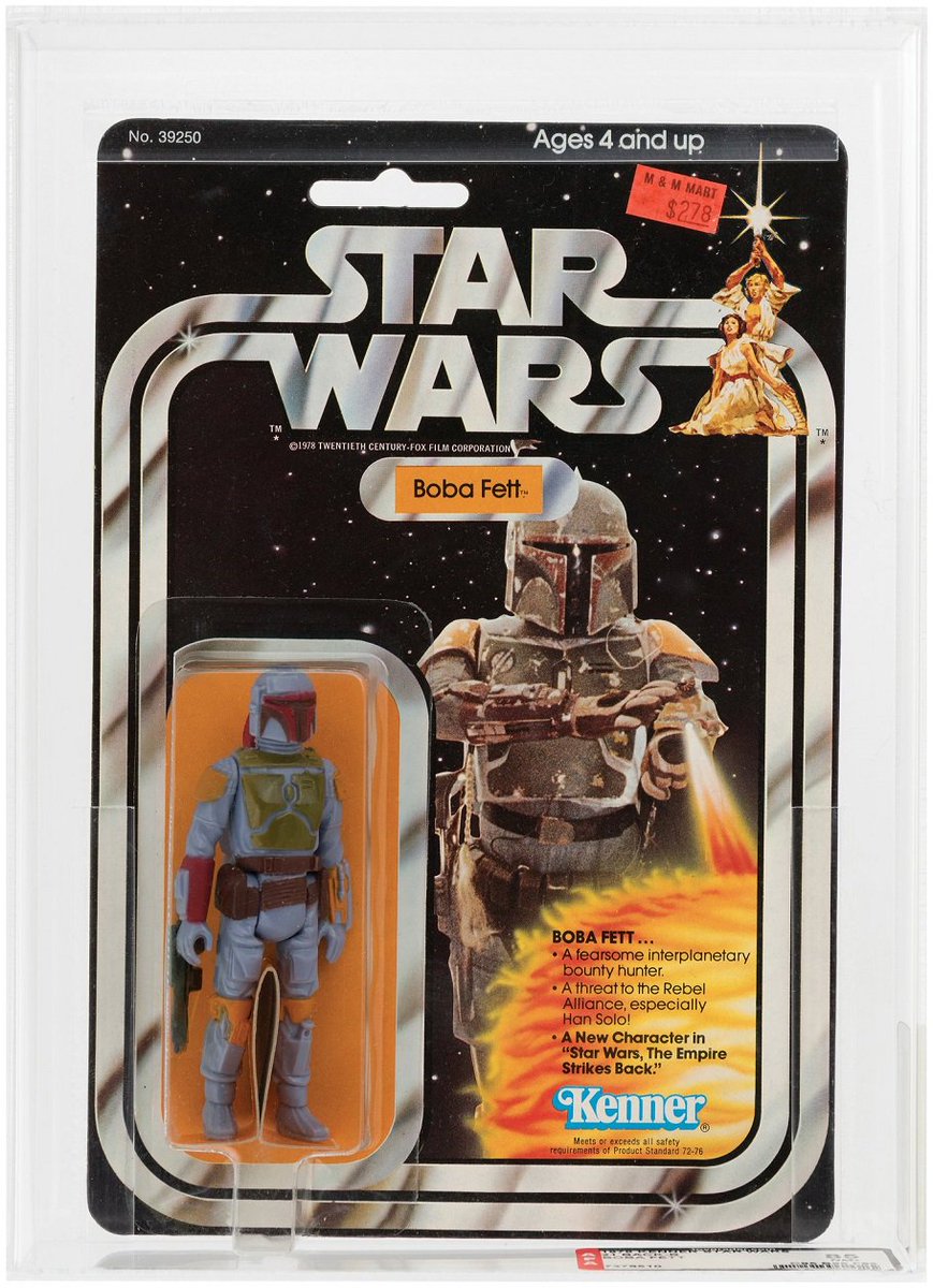HakesAuctions's tweet photo. Bidding on this #AFA 85 NM+ #21Back-B #BobaFett #actionfigure soared to $8,260 in @HakesAuctions' latest #auction! Contact us today about selling your #vintage @starwars #collectibles! Hake's gets the best prices!
#RusselBrantonCollection #JediNews #WhiteBobaFett #StarWarsFans https://t.co/3LZHORkOE1
