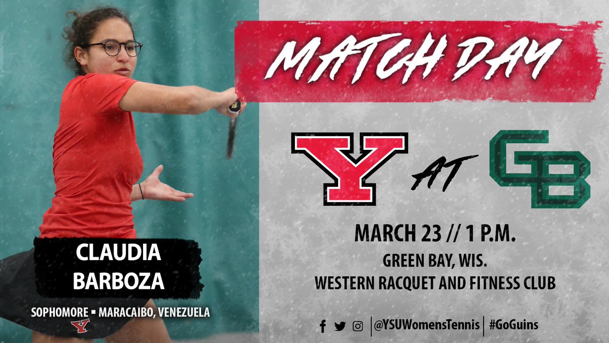 YSUWomensTennis's tweet photo. We begin our quest for our third straight Horizon League regular-season title today in Green Bay!
We're excited to start conference play!!!
#GoGuins | #LetsGoY https://t.co/wj4oIE8MZu