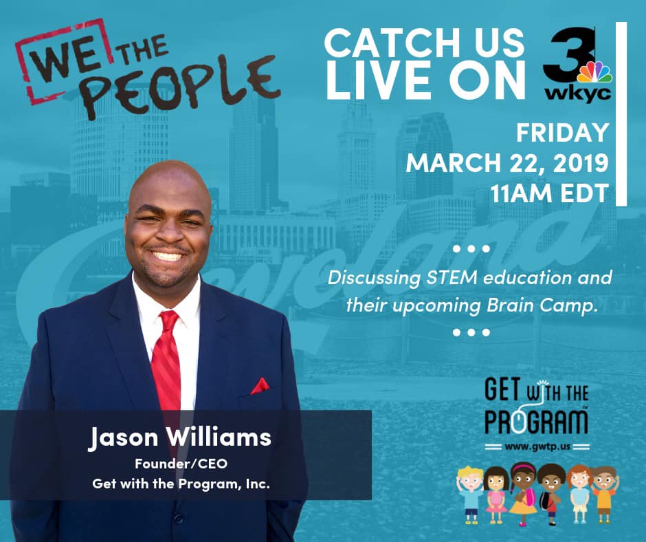 Tune in to <a href="/wkyc/">WKYC 3News</a> at 11 a.m. Friday to watch Jason Williams '05 discuss #STEM education and the upcoming <a href="/gwtpSTEM/">Get with the Program</a> Brain Camp 🧠☺️👏🏾 #ThursdayMotivation #Obie