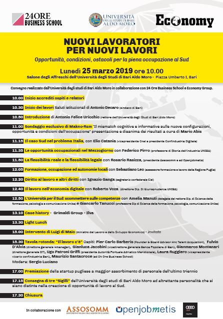 IITalk's tweet photo. Save the date! Il direttore generale di IIT Gianmarco Montanari ospite della round table “Il lavoro c’è” lunedì 25 marzo a Bari h 15.30
@24OREBS Business School #UniBari https://t.co/AmiGlIbJZx