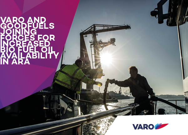 Today, VARO &amp; @goodfuelsmarine announced partnership to promote availability of bio fuel oil to deep-sea segment in the ARA-region. BFO  contains no sulphur &amp;90% less carbon emissions, when compared to traditional fossil-based fuels such as heavy fuel oil. bit.ly/2YefAeT