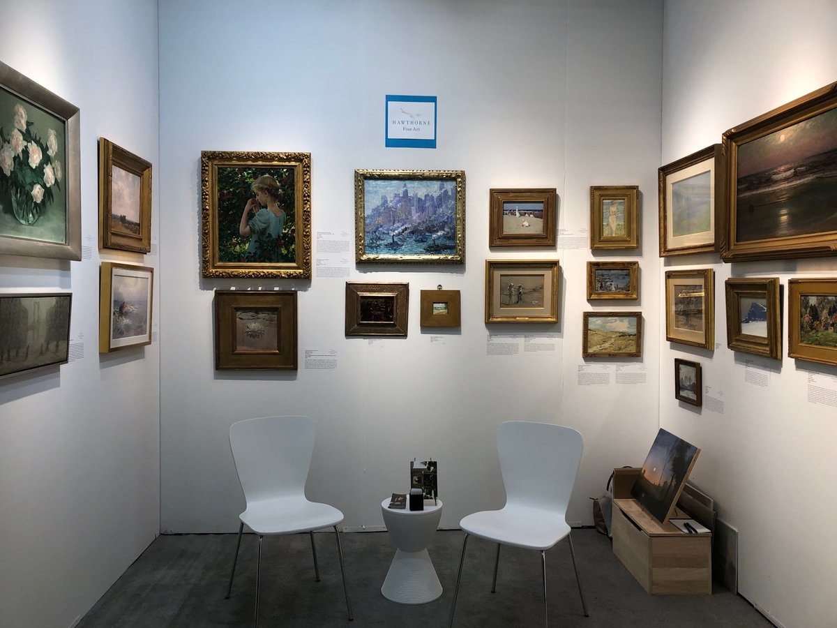 hawthfineart's tweet photo. @HawthFineArt is exhibiting at the #ArchitecturalDigestDesignShow at #Pier94 today through Sunday. Stop by booth 234 to view our collection of scenes of #NewYork, #HudsonRiverSchool landscapes, work by #HistoricWomenArtists, and #modern and #contemporary works. https://t.co/YianQRsR5F