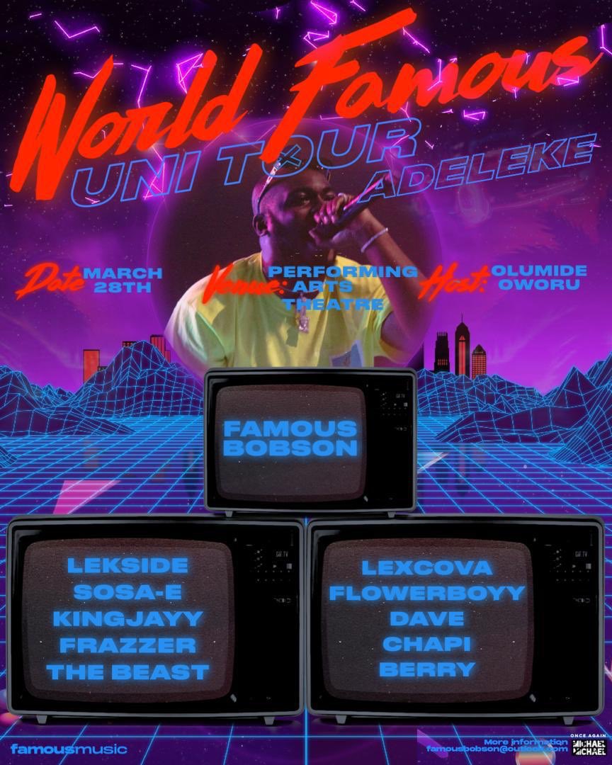 Chapisway's tweet photo. Come around and let’s vibe on the 28th,its Maaad🔥🔥🔥 #WorldFamousTour https://t.co/FAKdLpEnzx