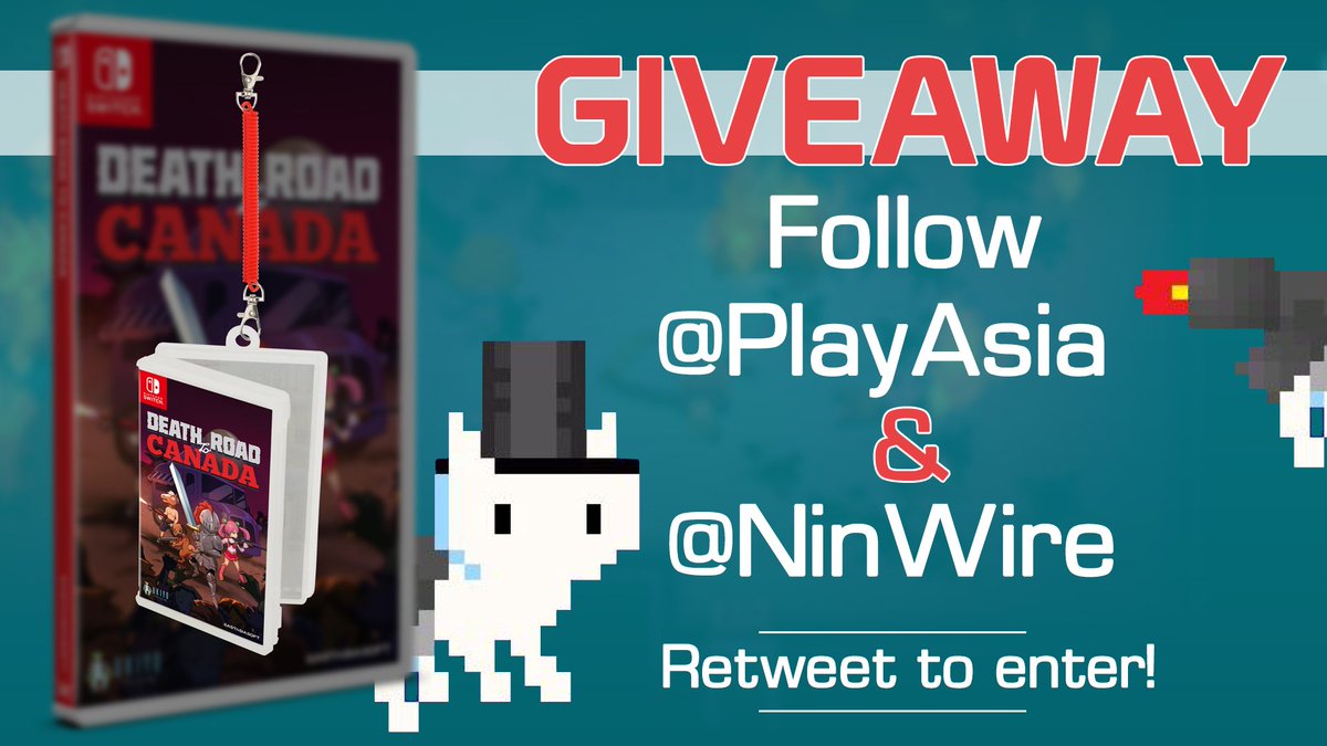 NinWire's tweet photo. GIVEAWAY: Win a Limited Edition of Death Road to Canada from Nintendo Wire and @PlayAsia! Follow both &amp; retweet to enter! Winner selected on 3/28! 

Pre-order Death Road to Canada at Play-Asia! Save $3 with code NINWIRE at checkout &amp; get free shipping! https://t.co/e3po8WFcp8 https://t.co/3eRCznZ3lR