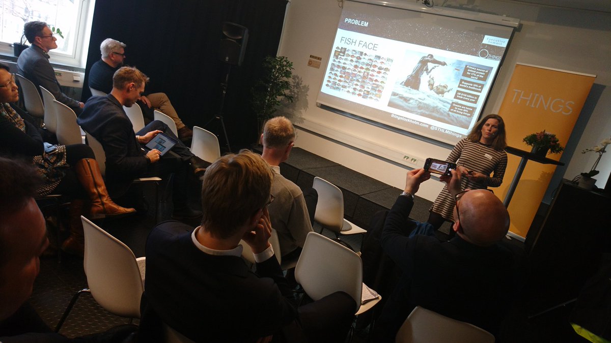 STHLMthings's tweet photo. Johanna Reimers from @refindtweets presents their work for the @nature_org “Fish Face project”, in Indonesia. This Swedish startup is using AI to count the fish in the sea. This project won first prize at the #GoogleImpactChallenge! https://t.co/eVUnFL0vo6
