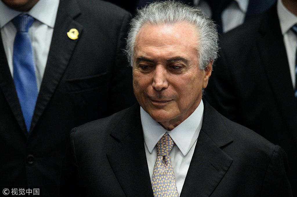 ChinaDaily's tweet photo. Brazil's former President Michel Temer was arrested on Thursday in a corruption investigation: local media https://t.co/8Yc1cxgIRc