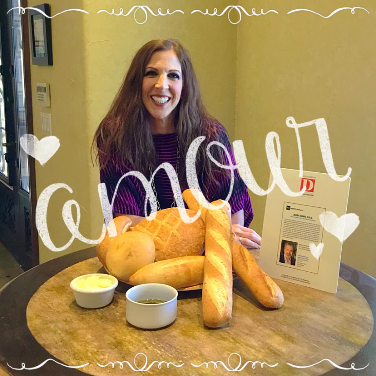 drjerrydunn's tweet photo. We LOVE National French Bread Day!!!  Come say “Bonjour” and share the the “joie”!  Bon appetít!  #irvingdentist #bestdentist #adclcfamily #NationalFrenchBreadDay https://t.co/Cwp5l7HdMr