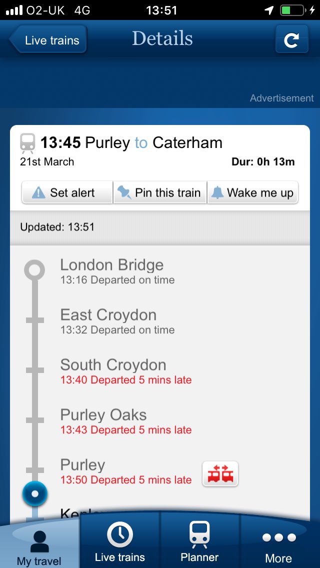 BritainDROR's tweet photo. Journey on @SouthernRailUK on 21st March:
2 minutes #Late: 1350 #Reedham - #Tadworth. https://t.co/yKqaqhzBqJ