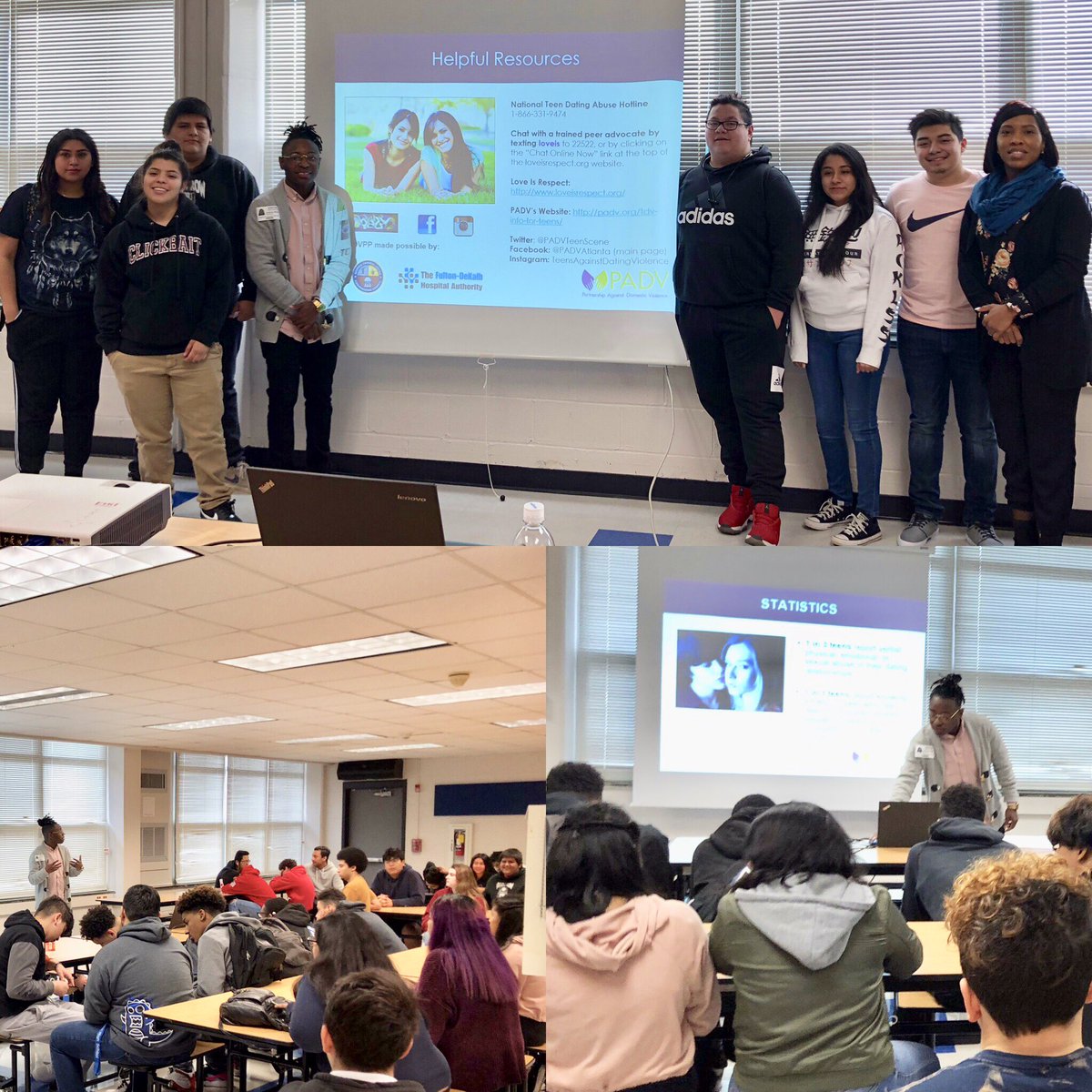 IndependenceHS1's tweet photo. IHS students listened to a presentation from the Partnership Against Domestic Violence this morning, providing pertinent information about teen dating and great resources for the Roswell community! @IHSPrincipalTT @HarrisHarrisg @FultonNWLC https://t.co/hPWdW5qIKo