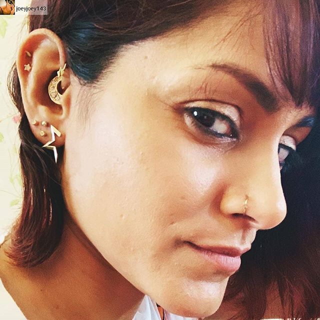 DPinkushion's tweet photo. @joeyjoey143 took a better picture than me. Beautiful #triplelobepiercing #triplelobe from today. #earpiercings #ear #lobes #lobepiercings #lobepiercing #piercing #piercersofinstagram https://t.co/Wq09TsCMnU https://t.co/2iJbepu1eY