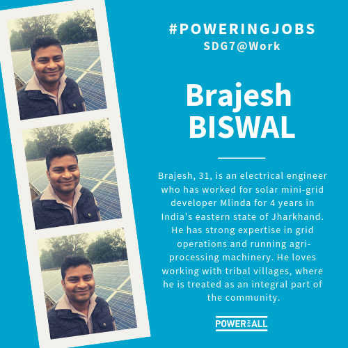 As part of the #PoweringJobs campaign, we are launching the new "#SDG7@Work" profile series, using photos to spotlight the amazing people making #EnergyAccess possible! If you have employees you'd like to feature, DM us on Twitter! #SDG8