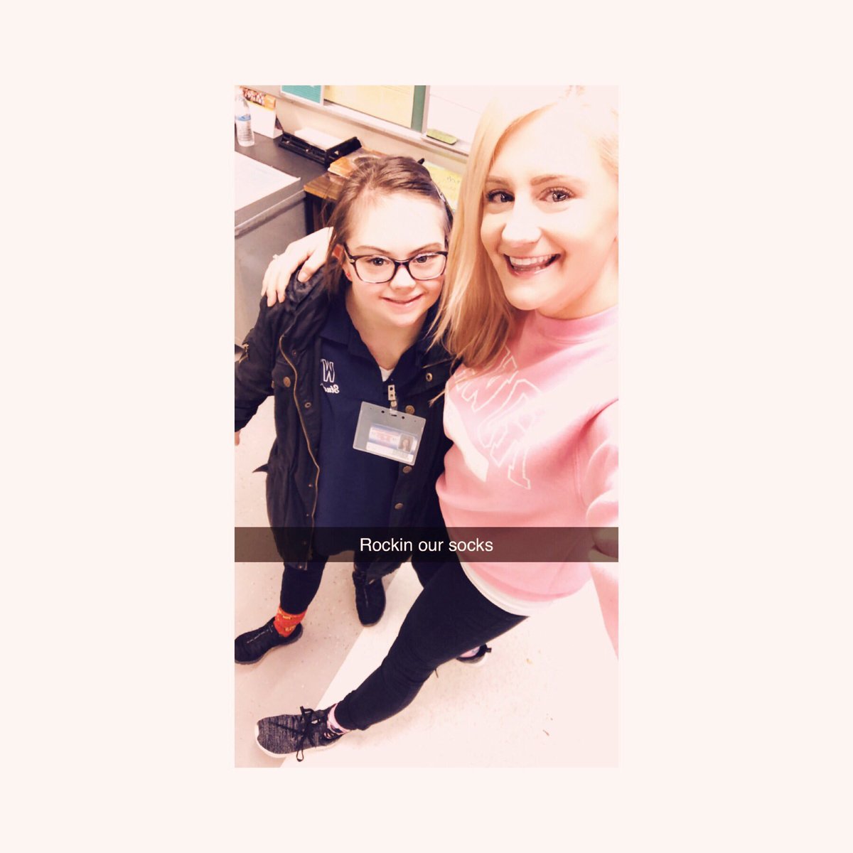 Mrs_AMolloy's tweet photo. Rocking our socks and our pride today! #rockyoursocks #twppride https://t.co/TwScaX54QT