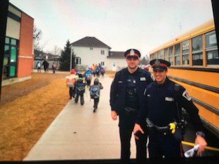 WRPSToday's tweet photo. #OperationBus got off to a great start this morning! 🚍
Officers joined students on a bus ride through Ayr, on the lookout for motorists failing to stop for flashing lights &amp; stop sign🛑extended. Luckily, all motorists were on their best behaviour. 
Look for us on a 🚍 near you! https://t.co/HCaNsu0q3Y