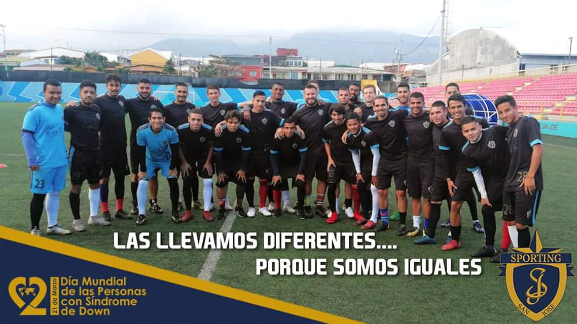 SportingSJ's tweet photo. Hoy celebramos el día mundial de las personas con Síndrome de Down!!! Porque todos somos iguales nosotros las llevamos diferentes! #lasllevodiferentesporquesomosiguales https://t.co/sm29XKsCJT