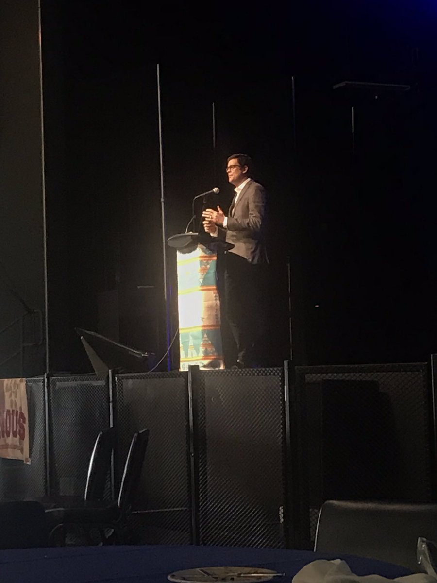 5464kim's tweet photo. Author David Robertson! It’s a great day. #thinkindigenoisconference #tiiec2019 @KZapMusicClass https://t.co/KNcwpha5yn