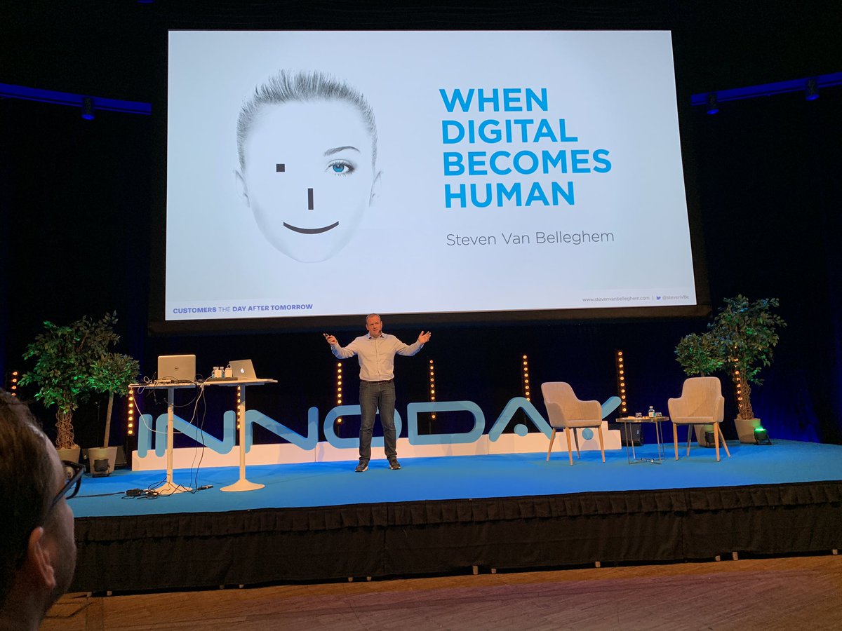 One of the strongest performances of the day, <a href="/StevenVBe/">Steven Van Belleghem</a> raises the bar further still with a very human perspective on digital.#innoday19