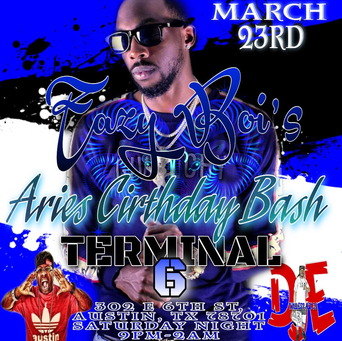 EazyGriffin1's tweet photo. Aries Bash #ariesbash โ๏ธ Iโm celebrating my cirthday
This Saturday March 23rd at Terminal Six in Austin,Tx! hosted by @DaRealLilMike
You know what time it is โฐ https://t.co/gTBbgqM38E